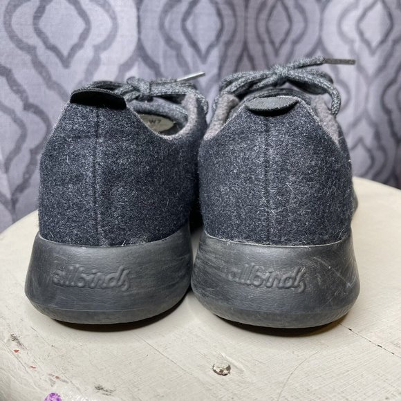 Allbirds Women's Wool Runners Natural Black Comfort Shoes size 7 lace up - Picture 5 of 9